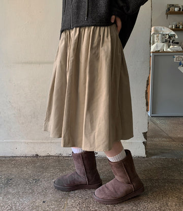Haruko Corduroy Midi Banding Skirt